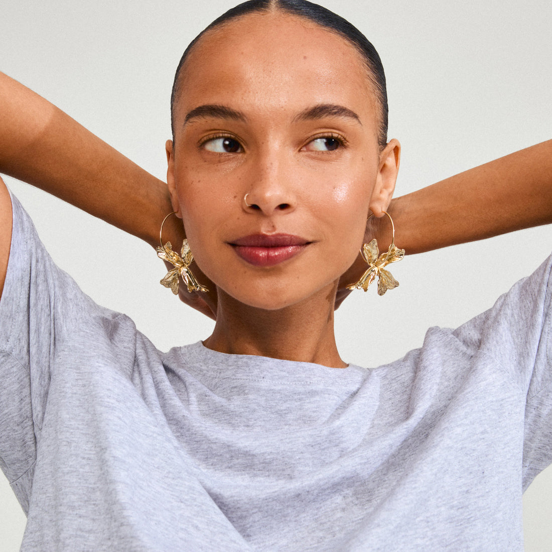 DREAM flower hoops Eyrnalokkar