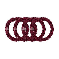 Silk Skinny Scrunchies Maroon