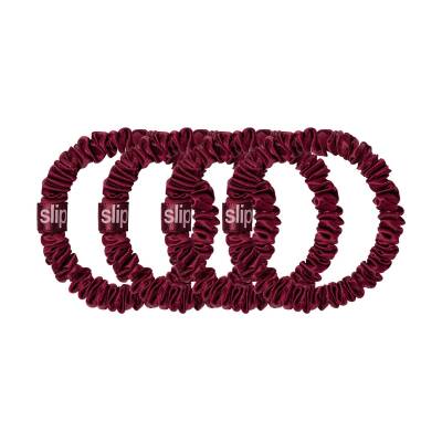 Silk Skinny Scrunchies Maroon