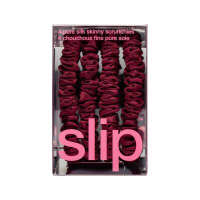 Silk Skinny Scrunchies Maroon