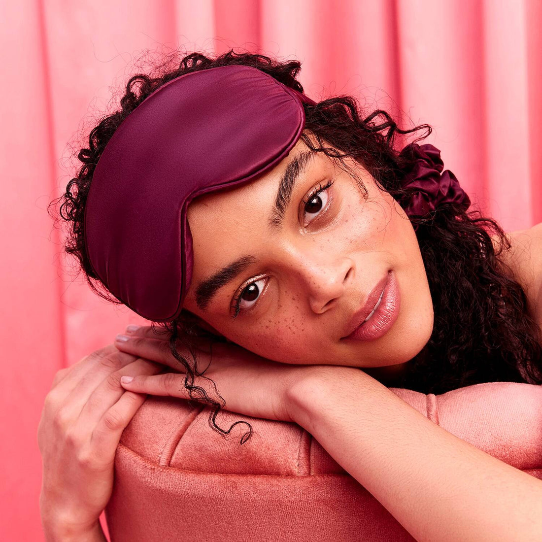 Silk Sleep Mask Crimson