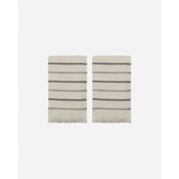 Handklæði True offwh,/black 2PK 100x50cm