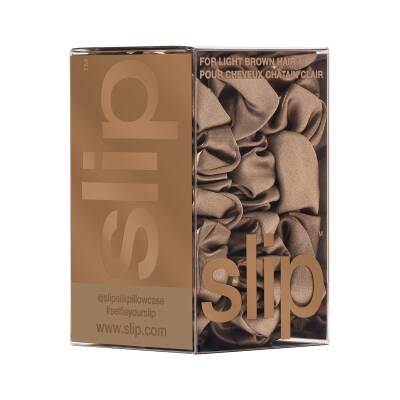 Slip Assorted Scrunchies Light Brown