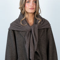 BIG TRIANGLE SCARF Brown