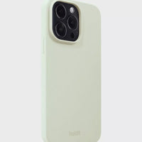 Silicone Case iPhone 15 Pro White Moss