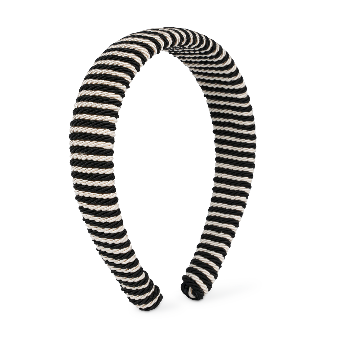 STRIPED HEADBAND Black