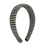 STRIPED HEADBAND Black