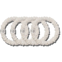 Silk Skinny Scrunchies White