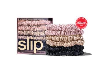 Silk Skinny Scrunchies Multi x 6