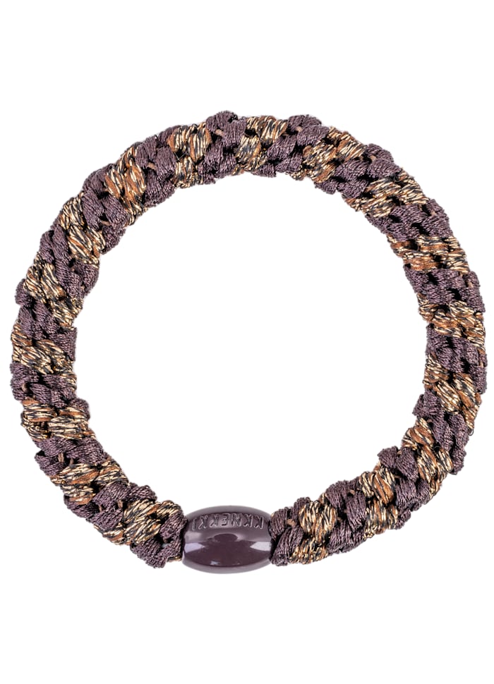 Brown-Coffe glitter stripe teygja