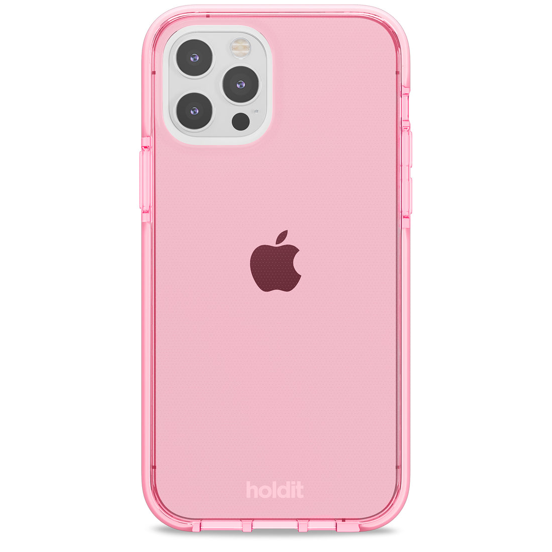 Seethru Case iPhone 12/12 Pro Bright Pink