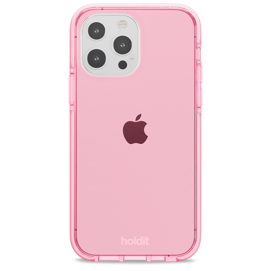 Seethru Case Iphone 13 Pro Bright Pink
